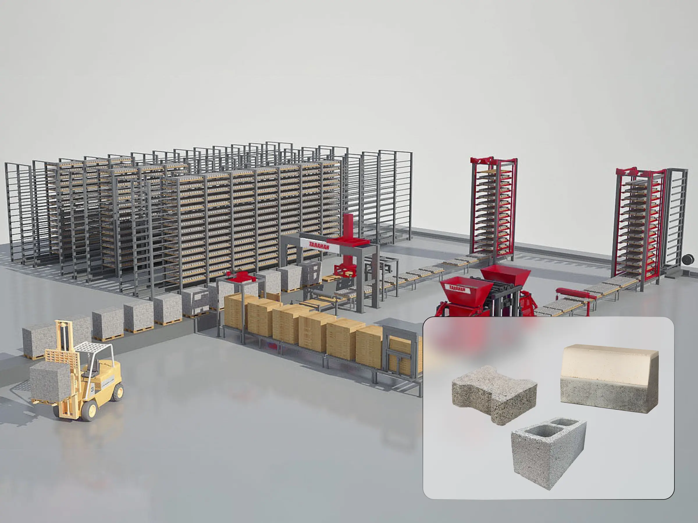 Concrete products plant