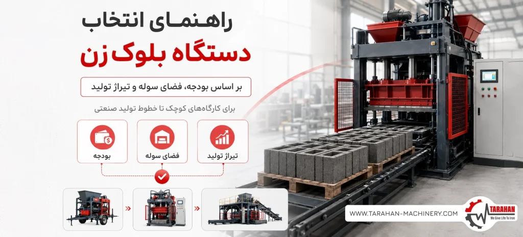 راهنمای انتخاب دستگاه بلوک‌زن برای کارگاه‌ها بر اساس بودجه، فضای سوله و تیراژ تولید